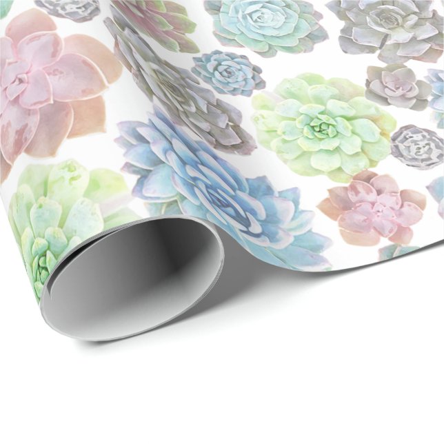 Papel de embalaje de los Succulents (Esquina del rollo)