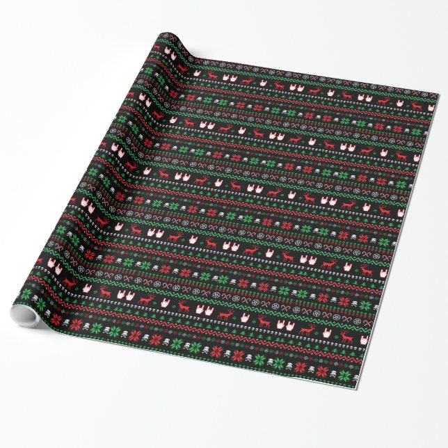 Papel de embalaje de metales pesados del navidad (Desenrollado)