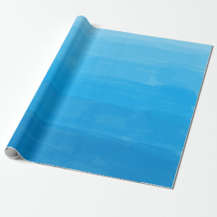 Papel de embalaje de Ombre del azul de océano