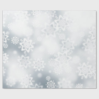 Papel de embalaje de plata de los copos de nieve