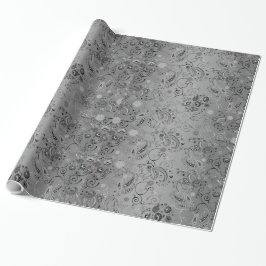 Papel de embalaje de plata de Paisley