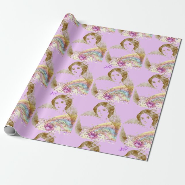 Papel de embalaje de señora Matte de la fan del (Desenrollado)