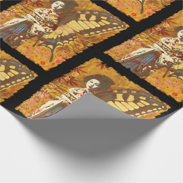 Papel de embalaje decorativo del geisha del (Esquina)