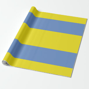 Papel de embalaje del amarillo y del azul de cielo