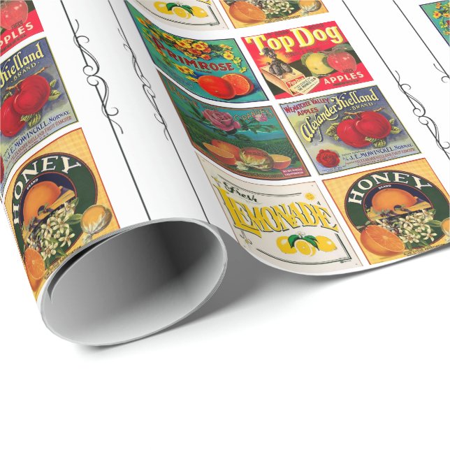 Papel de embalaje del anuncio de la fruta del (Esquina del rollo)