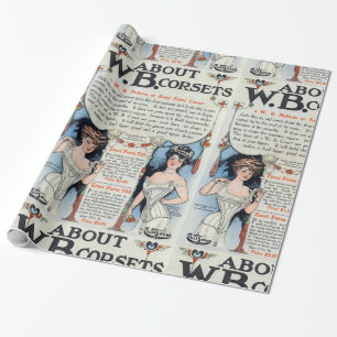 Papel de embalaje del anuncio del corsé del