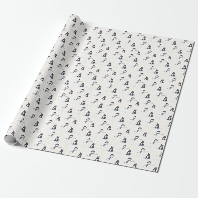 Papel de embalaje del arte del perro del bulldog (Desenrollado)