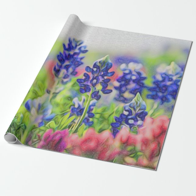 Papel de embalaje del Bluebonnet (Desenrollado)