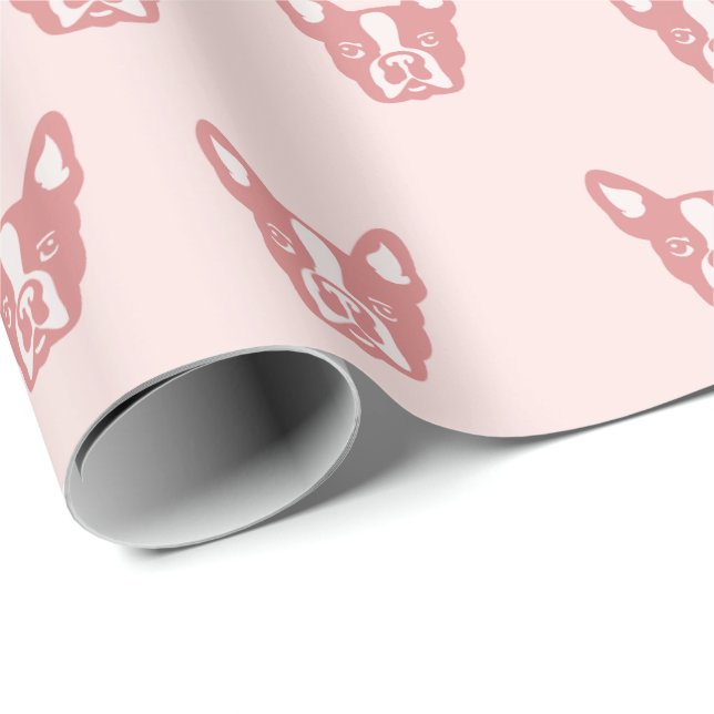 Papel de embalaje del bulldog francés (Esquina del rollo)