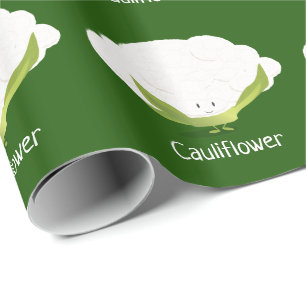 Papel de embalaje del carácter el   de la coliflor