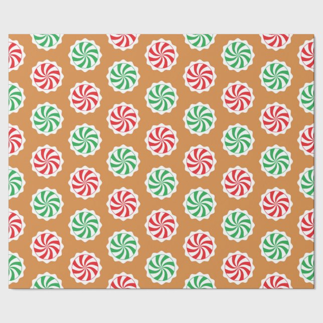 Papel de embalaje del caramelo de hierbabuena de (Costura)