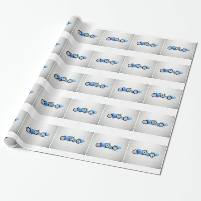 Papel de embalaje del coche de carreras del (Desenrollado)