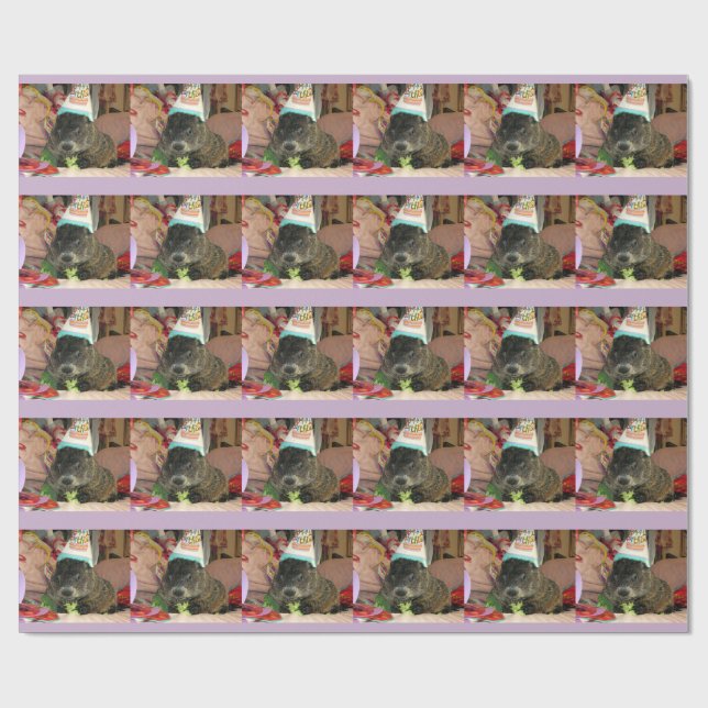 Papel de embalaje del cumpleaños de Groundhog (Superficie plana)