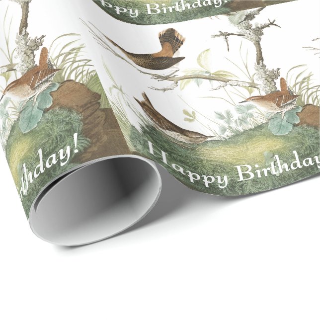 Papel de embalaje del cumpleaños de los animales (Esquina del rollo)