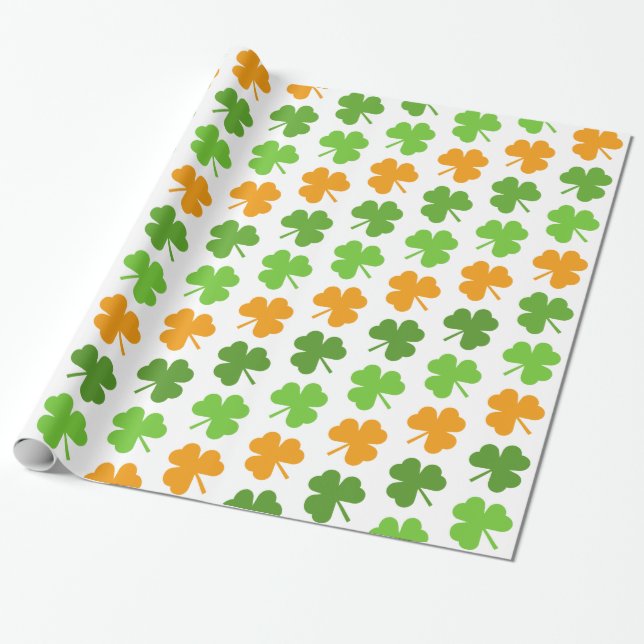 Papel de embalaje del día de St Patrick irlandés (Desenrollado)