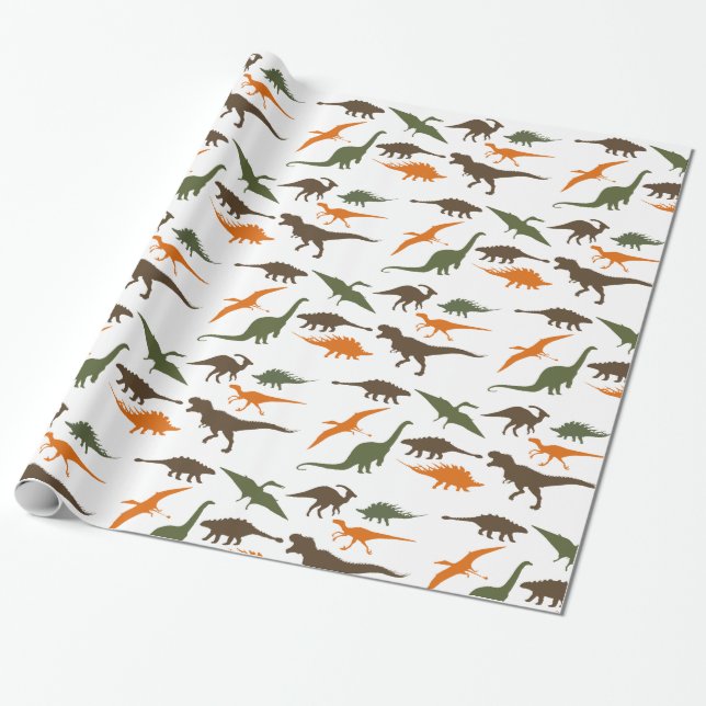 Papel de embalaje del dinosaurio (Desenrollado)