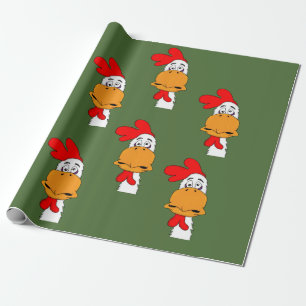 Papel de embalaje del diseño del gallo