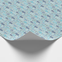 Papel de embalaje del diseño del paraguas