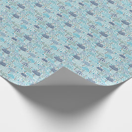 Papel de embalaje del diseño del paraguas