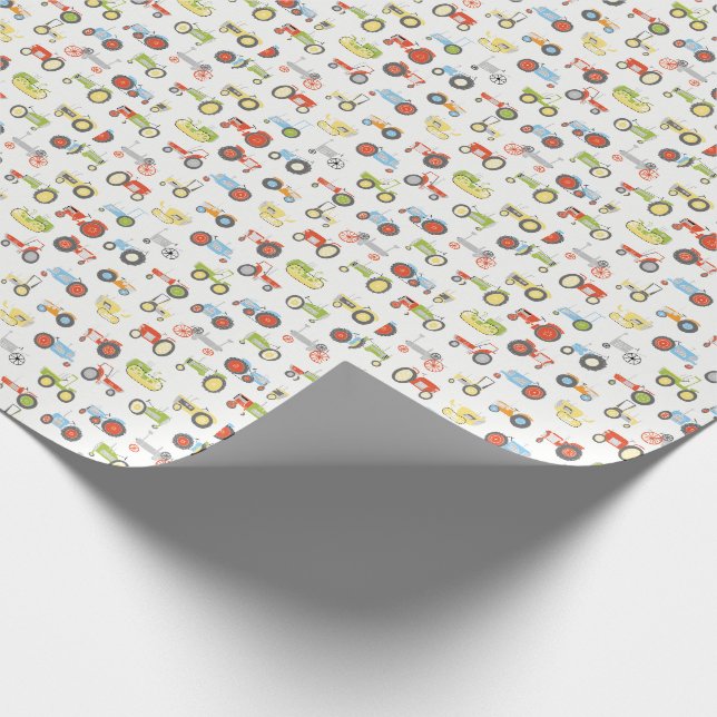 Papel de embalaje del diseño del tractor (Esquina)