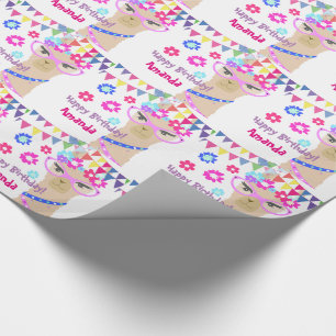 Papel de embalaje del feliz cumpleaños de la diva