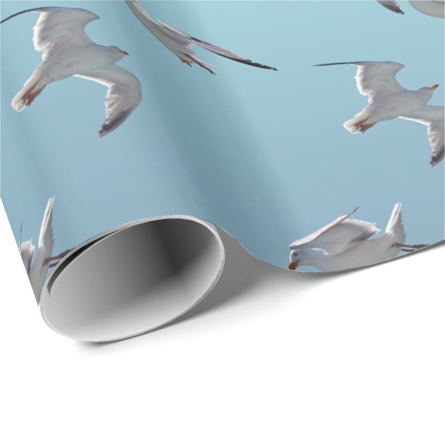Papel de embalaje del frenesí de la gaviota (Esquina del rollo)