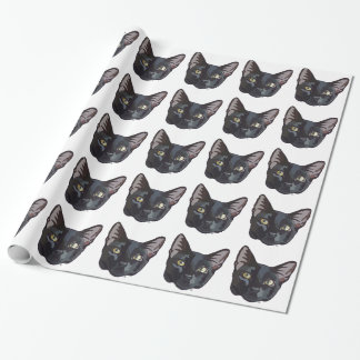 Papel de embalaje del gato negro
