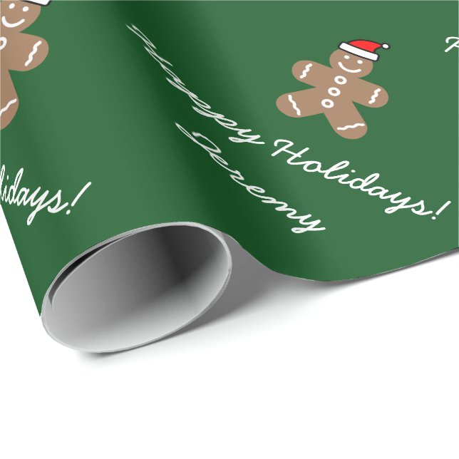 Papel de embalaje del hombre de pan de jengibre de (Esquina del rollo)