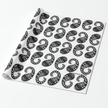 Papel de embalaje del modelo de Paisley
