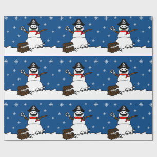 Papel de embalaje del muñeco de nieve del pirata