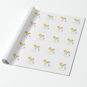 Papel de embalaje del muñeco de nieve del water