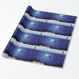 Papel de embalaje del navidad