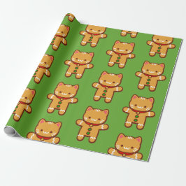Papel de embalaje del navidad - CAT del PAN DE