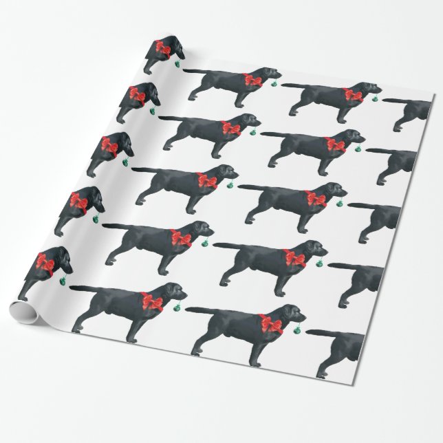 Papel de embalaje del navidad de Labrador (Desenrollado)