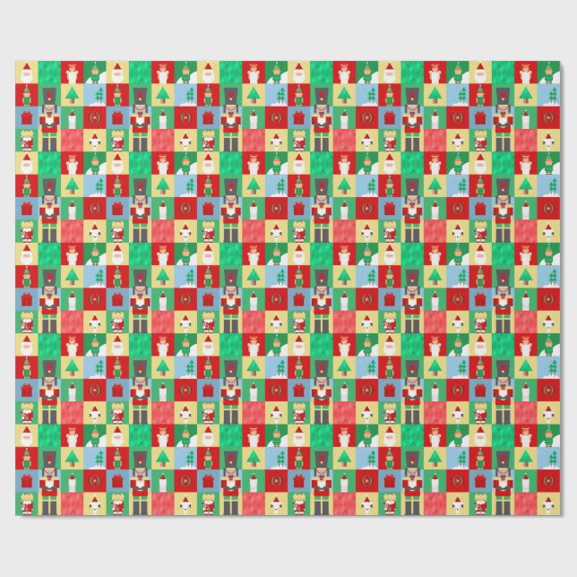 Papel de embalaje del navidad del cascanueces (Superficie plana)