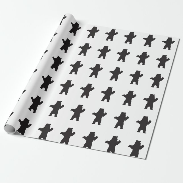 Papel de embalaje del oso negro (Desenrollado)