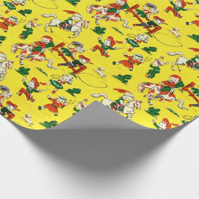 Papel de embalaje del papel de regalo del vaquero (Esquina)