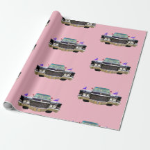 Papel de embalaje del rosa de Elvira