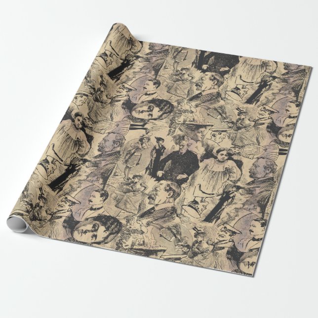 Papel de embalaje del vintage (Desenrollado)