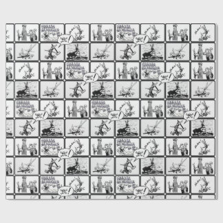 Papel de embalaje desagradable de las escenas del