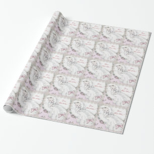 Papel de embalaje elegante de Baby Shower del rosa