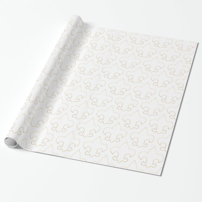 Papel de embalaje elegante de la flor de lis del (Desenrollado)