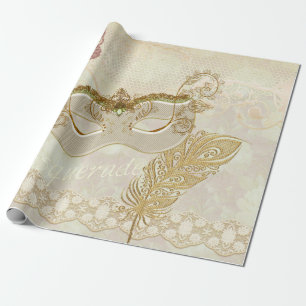 Papel de embalaje elegante de la mascarada