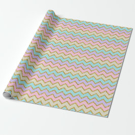 Papel de embalaje en colores pastel de Chevron