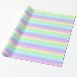 Papel de embalaje en colores pastel del arco iris