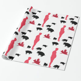 Papel de embalaje feliz de Vegeterian de la comida