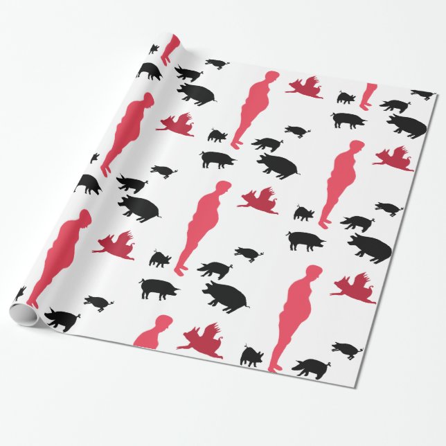 Papel de embalaje feliz de Vegeterian de la comida (Desenrollado)