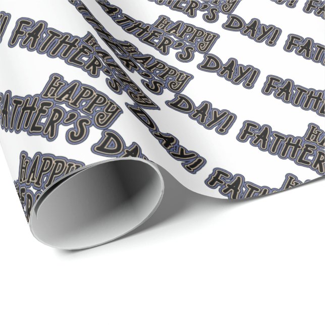 Papel de embalaje feliz del día de padre (Esquina del rollo)