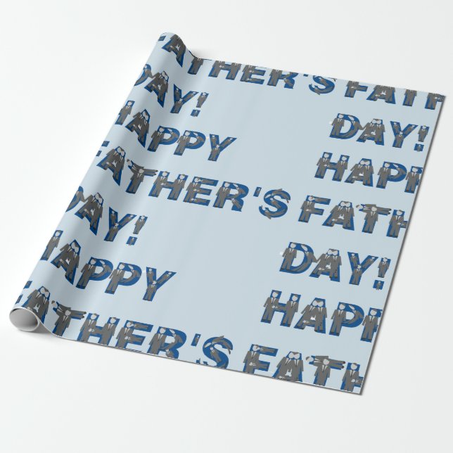 Papel de embalaje feliz del día de padres (Desenrollado)