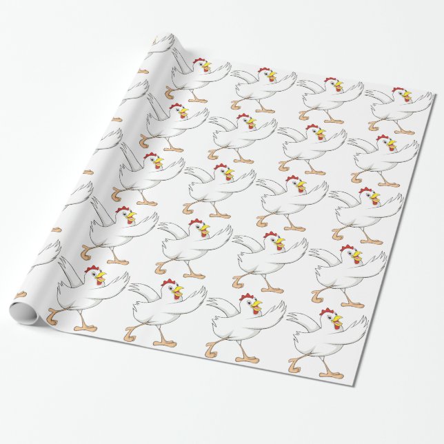 Papel de embalaje feliz del pollo (Desenrollado)